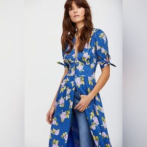 Free People Blue Floral Dress